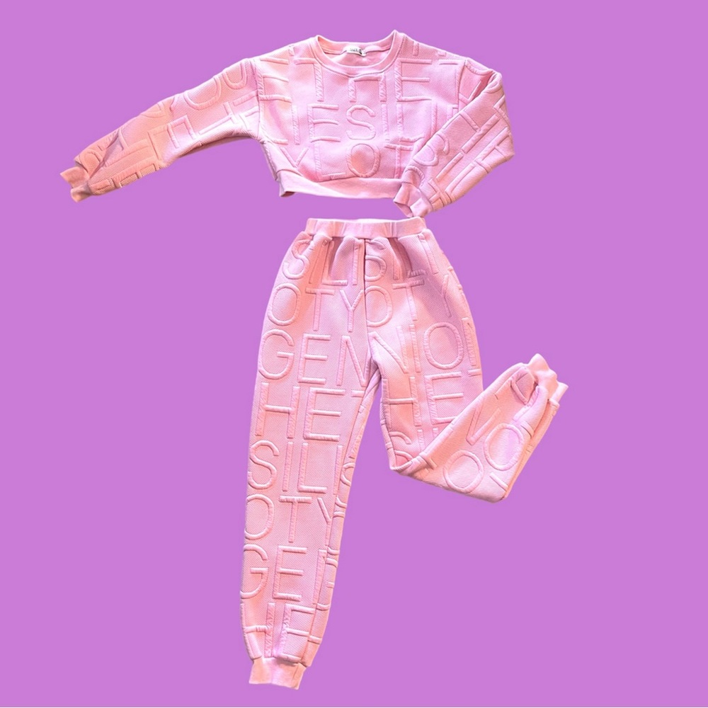Shein Crop Top & Joggers (size 12)